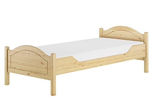 Erst-Holz® Überlanges Einzelbett 100x220 Kiefer Massivholz Landhausstil V-60.30-10-220, Ausstattung:Rollrost und Matratze inkl.