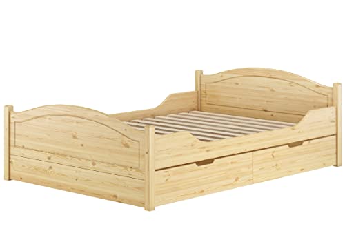 Erst Holz 140x200 Komplettset Bett mit Staukasten V 60.33 14, Ausstattung:Rollrost inkl.