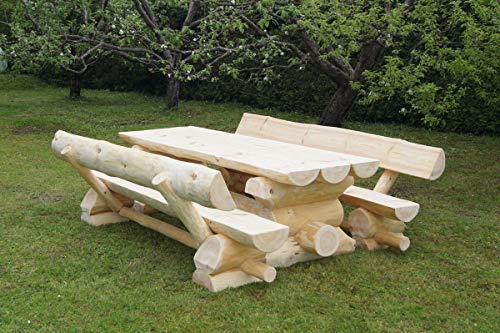 DEKO VERTRIEB BAYERN Luxus Premium Holzgarnitur Holz Massivholz Gartenmöbel Gartengarnitur 10 Personen inkl. Spedition