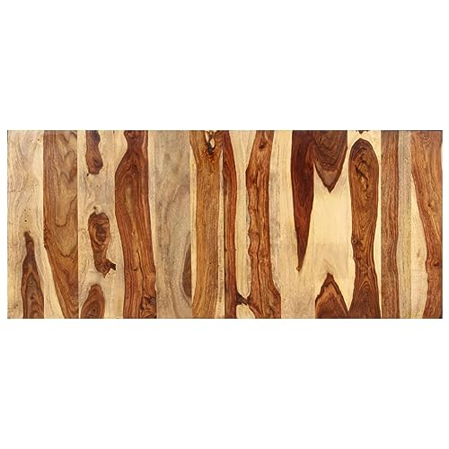 vidaXL Tischplatte Massivholzplatte Holzplatte Ersatztischplatte Holz Platte für Esstisch 140x60x(2,5-2,7) cm Massivholz Palisander