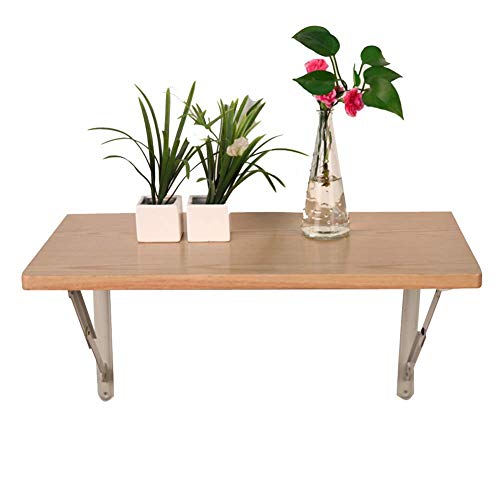 XCJJ Klappbarer Wandtisch Massivholz Multifunktions-Stehtisch Küchenarbeitsplatte Schreibtisch, Lager 35 kg,Holzfarbe,60 * 30CM