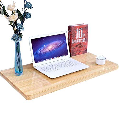 SEESEE.U Klappbarer Wandtisch für die Küchenarbeitsplatte Lerntisch, platzsparend, Massivholz, 7 Größen (Farbe: A, Größe: 80 x 40 cm)