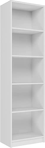 CDF Bücherregal R50 | Farbe: weiß | Breite: 50 Zentimeter | Für Wohnzimmer, Büro und Arbeitszimmer | Regal für Bücher und Spielzeug | Ideal für Kinderzimmer, Teenager, Jugendzimmer