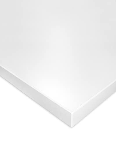 vabo Schreibtisch-Platte - Kratzfeste Tischplatte - bis zu 120 kg belastbar - moderner Büro-Tisch Aufsatz mit Starkfurnierkante - 160x80x2,5 cm - Weiß