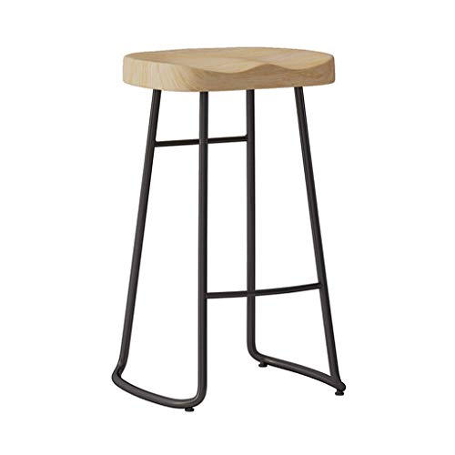 Barhocker Massivholz Retro industrielle küchenarbeitsplatte Stuhl mit Pedal fuß rutschfeste fuß pad schmiedeeisen Halterung, küche bar Cafe verwenden (45/65/75 cm)