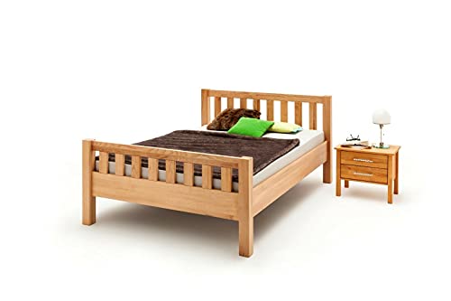 Komfortbett 180 x 200 Kernbuche massivholz geölt Bett Ehebett Doppelbett neu