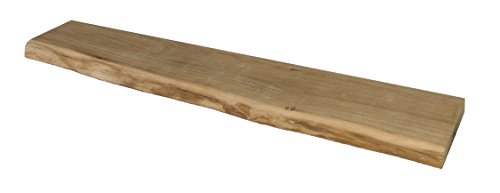 Wandregal, Eiche, massiv, Holz, Regal, Baumkante, rustikal Wandboard (100 mit Baumkante)