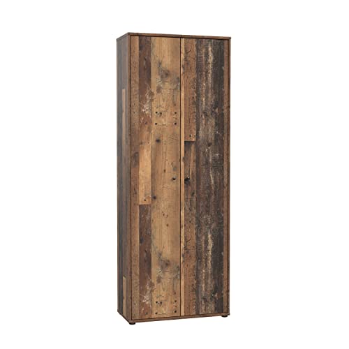 FORTE TEMPRA 2 Schrank mit 2 Türen, Holzwerkstoff, Old Wood Vintage, 73.7 x 197.5 x 34.8 cm