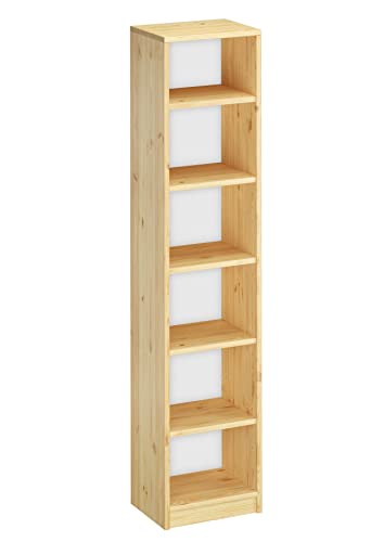 Erst-Holz® Holzregal Bücherregal Verschiedene Höhen Wandregal Massivholz Kieferregal V-90.82-40, Länge:180 cm