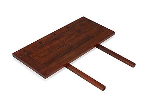 Woodkings® Ansteckplatte 40x90 für Esstisch Texas Massivholz Akazie Dunkelbraun Echtholz rustikal Erweiterungsplatte Tischerweiterung Tischverlängerung Küchentisch, Holztisch Zubehör Esszimmermöbel