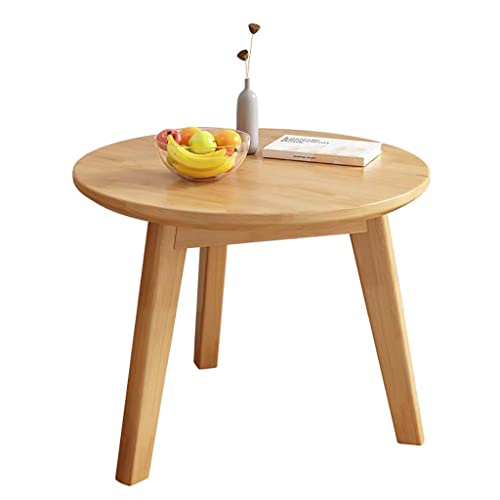 Massivholz-Couchtisch, runder Couchtisch, japanischer niedriger Sitztisch, kleines Wohnzimmer-Haushaltssofa, Kleiner Beistelltisch, kleine und große runde Tischkombination (Farbe: A, Größe: