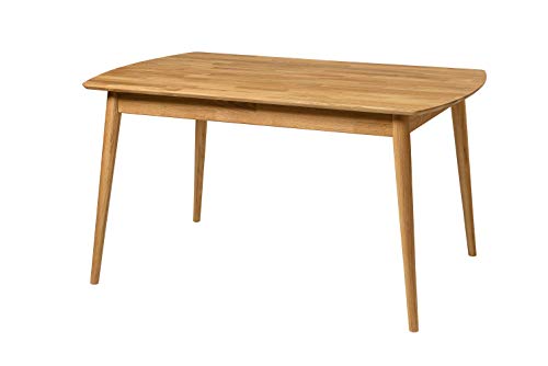 Nordic Story Esstisch Scandi 1 (eckig) • Holztisch aus Massivholz (Eiche) • Tisch für Küche, Esszimmer & Wohnzimmer • Eiche Natur • Tisch (120 x 80 x 75 cm)
