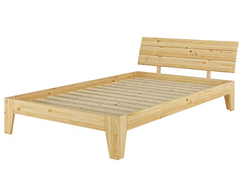 Erst-Holz® Einzelbett Jugendbett Überlänge 120x220 Futonbett Massivholz Kieferbett Rollrost 60.62-12-220