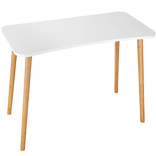 Homfa Schreibtisch weiß 100x50x75cm Konferenztisch Computertisch Esstisch Küchentisch Esszimmertisch Arbeitstisch Bürotisch holz Nordischen Stil modern