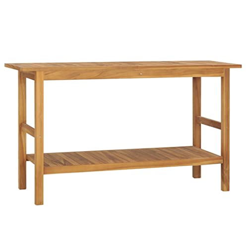 vidaXL Waschtisch Waschtischunterschrank Badmöbel Badschrank Waschbeckenschrank Massivholzschrank mit Stauraum Massivholz Teak 132x45x75cm