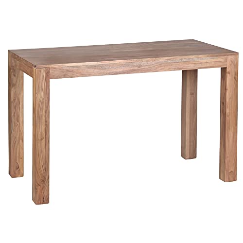 möbelando Esstisch Massivholz Mumbai Akazie 120 cm Esszimmer-Tisch Holztisch Design Küchentisch Landhaus-Stil dunkel-braun