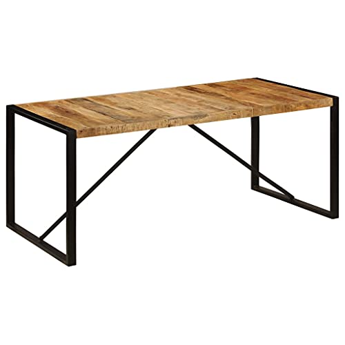 YOPOTIKA Nicoone Esszimmertisch Schreibtisch Ausziehtisch Küche Beistelltisch Esstisch 180 x 90 x 75 cm Massivholz Mango