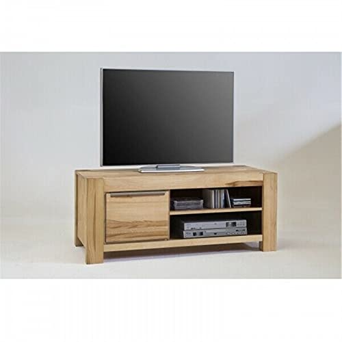 Yiibcio TV-Ständer Schrank Unterhaltungszentrum Fernsehschrank Holz Lowboard Kernbuche Massivholz TV Kommode Fernsehschrank Phono Tisch Konsolenschrank für Wohnzimmer Schlafzimmer