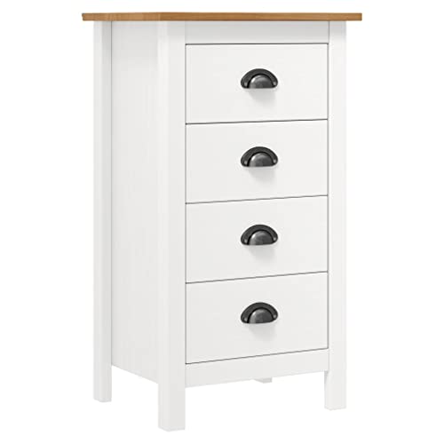 ZQQLVOO Sideboard Hill Range Weiß 46×35×80 cm Massivholz Kiefer, Chest of Drawers, Kommode, Flurschrank, Komodenschrank, Wäscheschrank für Ihr Schlafzimmer