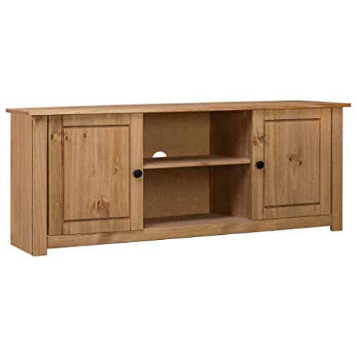 vidaXL Massivholz Panama-Kiefer TV Schrank Lowboard TV Möbel Board Tisch Fernsehtisch Fernsehschrank HiFi-Schrank Sideboard 120x40x50cm