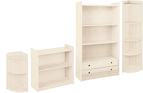 BioKinder - Das gesunde Kinderzimmer Regalwand Bücherregal, Farbe:Weiß