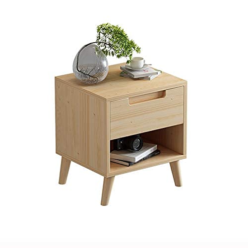 Nordischer minimalistischer Nachttisch Moderner minimalistischer Schlafzimmerschrank aus Massivholz