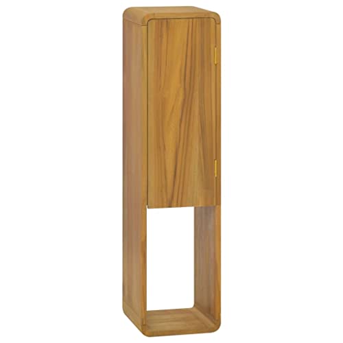 vidaXL Wand Badschrank Hängeschrank Wandschrank Badezimmerschrank Badmöbel Badezimmermöbel Aufbewahrungsschrank 25x25x100cm Massivholz Teak