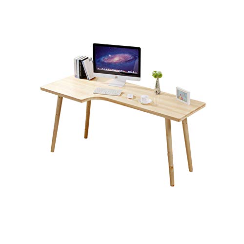DLMSDG Eckschreibtisch Desk, Massivholz Eckschreibtisch Computertisch Moderner Minimalistischer Doppelschreibtisch Schreibtisch Home Pine Lernschreibtisch, Gesundheit Keine Farbe