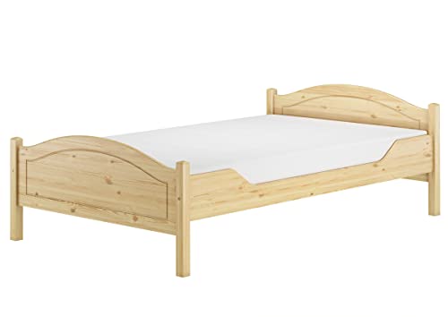 Erst-Holz® Überlanges Einzelbett 120x220 Kiefer Massivholz Landhausstil V-60.30-12-220, Ausstattung:Rollrost und Matratze inkl.