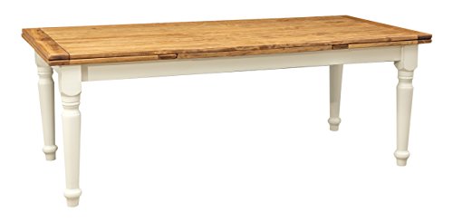 Biscottini Esstisch ausziehbar 220x100 cm | Küchentisch im Landhausstil | Lounge Tisch