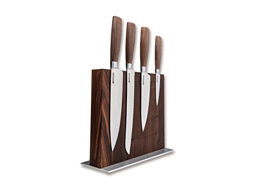 Böker Manufaktur Style Set Messer-Block&Messer, Holz, Braun, 24.5 x 10 x 25 cm, 5-Einheiten