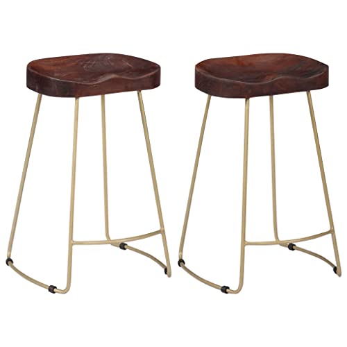 ARKEM Gavin Barhocker 2 STK. Massivholz Mango Bar Stool Folding Chair Hocker Stapelbar Barsessel