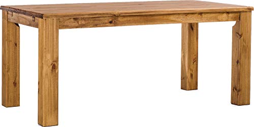 Esstisch Rio Classico 180x90 cm Brasil Holz Pinie Massivholz Esszimmertisch Echtholz ausziehbar vorgerichtet für Ansteckplatten Brasilmöbel