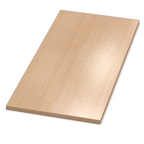AUPROTEC Tischplatte 19mm Buche 2000 x 600 mm Holzplatte Dekor Spanplatte mit Umleimer ABS Kante Auswahl: 200 x 60 cm