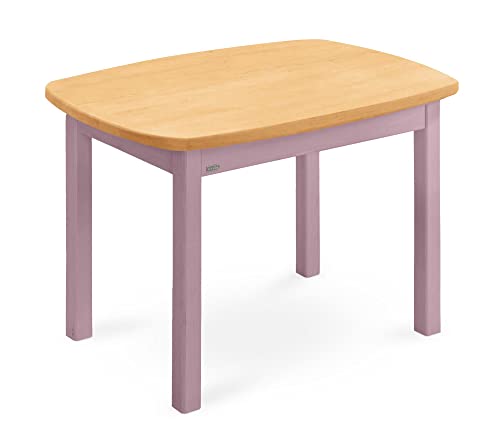 BioKinder Kindertisch Holztisch für Kinder Spieltisch aus zertifiziertem Massivholz Erle und Kiefer Flieder lasiert 75 x 54 x 53 cm