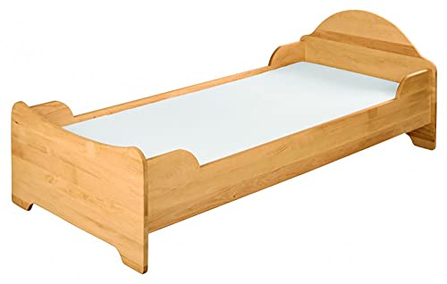 BioKinder Einzelbett Kinder-Bett Kojenbett David metallfrei aus zertifiziertem Massivholz Erle 90 x 200 cm