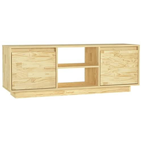 vidaXL Massivholz Kiefer TV Schrank Lowboard TV Möbel Tisch Board Sideboard Fernsehtisch Fernsehschrank HiFi-Schrank Wohnzimmer 110x30x40cm