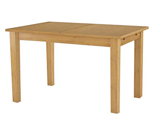Loft24 A/S Esstisch Kiefer Massivholz Esszimmertisch ausziehbar rechteckig 160/200 x 80 x 75 cm Küchentisch Tisch für 4-6 Personen gebeizt geölt