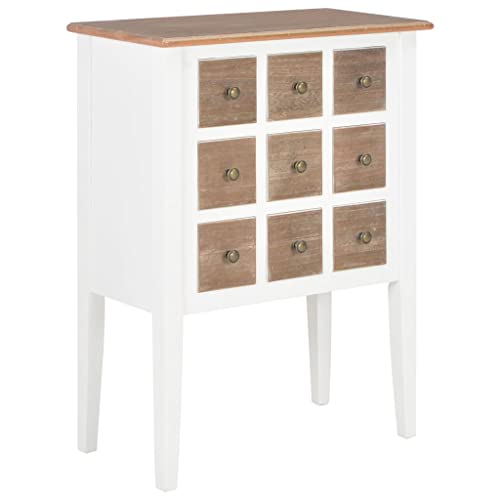 ZQQLVOO Sideboard Weiß 54 x 30 x 80 cm Massivholz Mango, Chest of Drawers, Kommode, Flurschrank, Komodenschrank, für Ihr Schlafzimmer