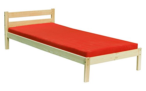silenta Bio Kindermöbel Manufaktur Bett 90x200cm 100x200cm Massivholz mit Rost direkt vom Hersteller (unbehandelt, 100 x 200 cm)