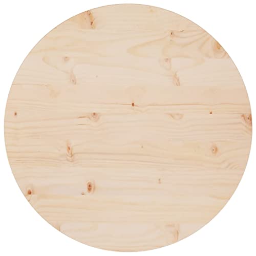 vidaXL Tischplatte Massivholzplatte Holzplatte Ersatztischplatte Platte für Esstisch Couchtisch Gartentisch Ø60x2,5cm Massivholz Kiefer