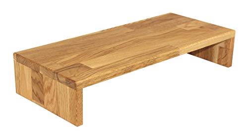 Tischaufsatz, massives Holz: Eiche geölt, Bildschirmerhöher, TFT Ständer, Tischablage, Monitorständer, Massivholz