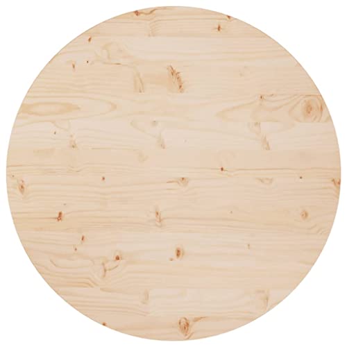 vidaXL Tischplatte Massivholzplatte Holzplatte Ersatztischplatte Holz Platte für Esstisch Couchtisch Gartentisch Ø80x2,5cm Massivholz Kiefer