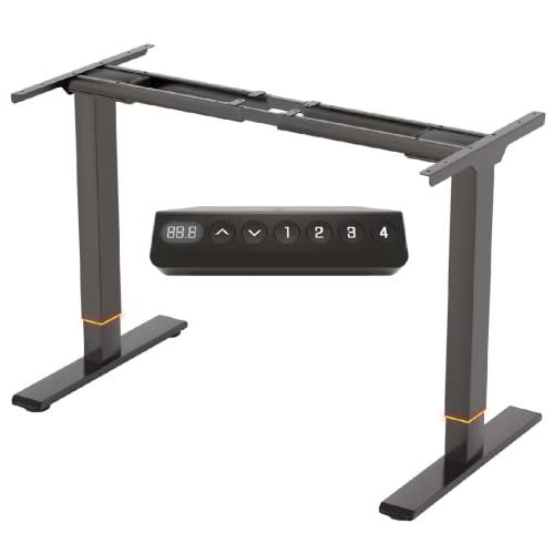 Flexispot EB2B Höhenverstellbarer Schreibtisch Elektrisch höhenverstellbares Tischgestell, passt für alle gängigen Tischplatten. Mit Memory-Steuerung und Softstart/-Stop, Schwarz