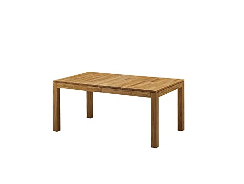 moebel-eins LISSABON Esstisch/Ausziehtisch Holztisch Massivholztisch Esszimmertisch Tisch geölt, Wildeiche, 140/180/220x90 cm