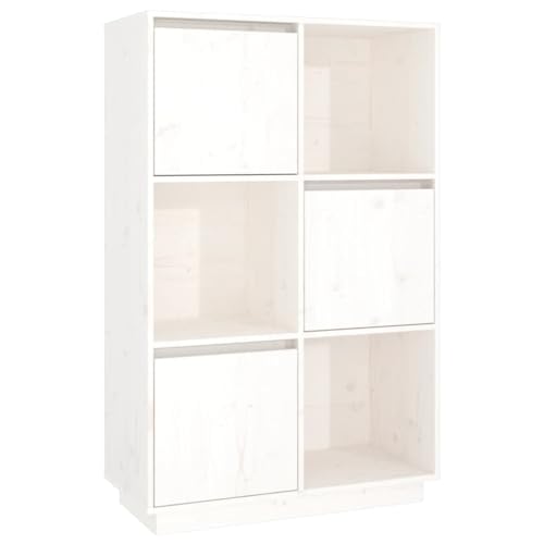 KTHLBRH Wohnzimmerschrank Esszimmerschrank Anrichte Highboard 74x35x117 cm Massivholz Kiefer für Küche, Wohnzimmer, Aufenthaltsraum