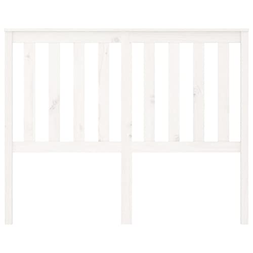 Tidyard Polsterkopfteil Kopfteil 126 x 6 x 101 cm (B x T x H) aus Kiefer-Massivholz,Bett Bettkopfteil für Bett Bettgestell Bettrahmen Schlafzimmer,Weiß