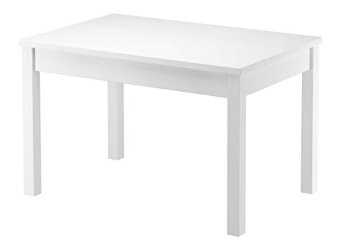 Erst-Holz® Tisch 80x120 Schlichter weißer Esstisch Massivholz 90.70-51 A W