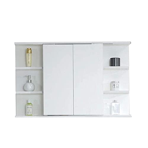 Badezimmer Wandmontage Schrank Faltspiegel Schrank Massivholz Spiegelschrank Versteckter Spiegel Schrank Spiegel mit Ablage WC Badezimmer Platzsparend