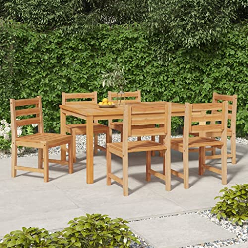 TEKEET Gartenmöbel-Gartenstühl e 6 Stück Massivholz Teak-Möbel